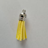 40 mm Leather Tassel Pendants Faux Suede Tassel with Caps