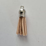 40 mm Leather Tassel Pendants Faux Suede Tassel with Caps