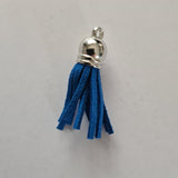 40 mm Leather Tassel Pendants Faux Suede Tassel with Caps