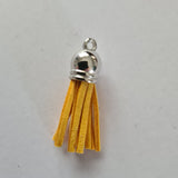 40 mm Leather Tassel Pendants Faux Suede Tassel with Caps