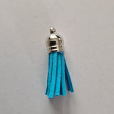 40 mm Leather Tassel Pendants Faux Suede Tassel with Caps