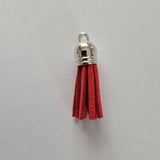 40 mm Leather Tassel Pendants Faux Suede Tassel with Caps